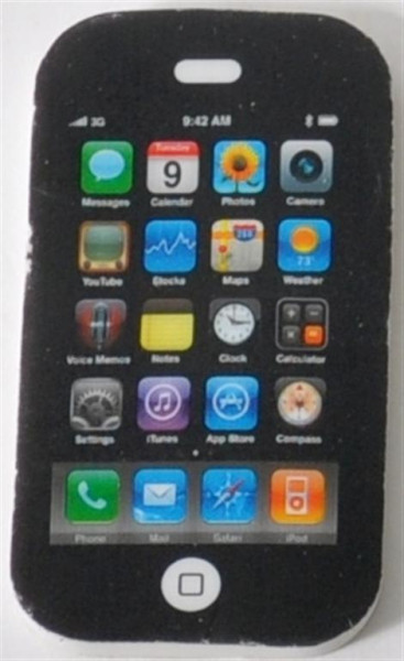 Radiergummi Smart Phone farbl. sort. DIS ca. 6x3x0,4 cm