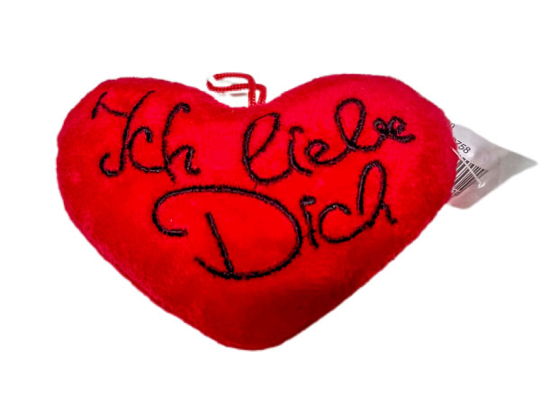 Plüschherz "Ich liebe Dich" PB, ca. 10x6,5cm