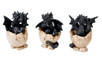 Vorschau: Drachen i. Ei nicht sehen, hören, sprechen ca. 9,5x5,5 cm Vorschau: Drachen i. Ei nicht sehen, hören, sprechen ca. 9,5x5,5 cm