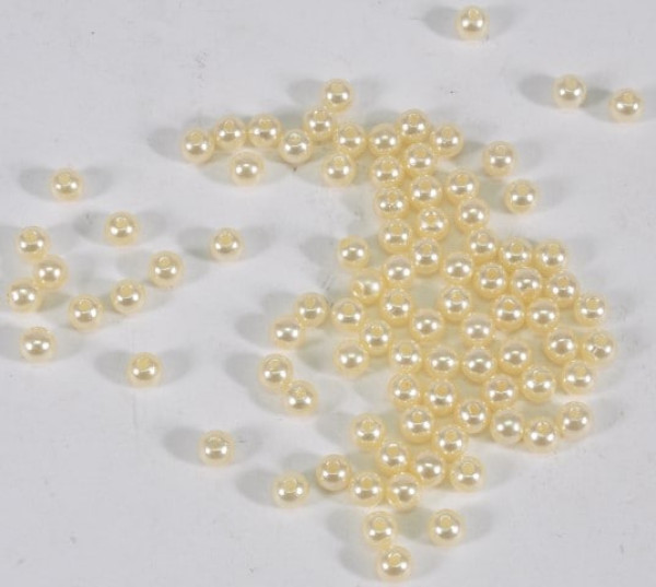 Perlen rund creme OPP ca. 6mm "73102011401