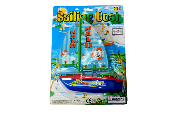Segelboot elektrisch AK, ca. 19x26cm