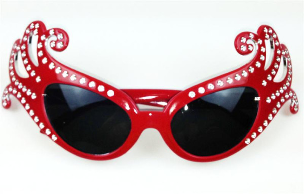 Brille mit Randverzierung 4farb. sort. OPP, ca. 20x6cm