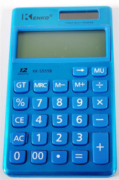 Taschenrechner farbl. sort. ca. 11,5x7 cm