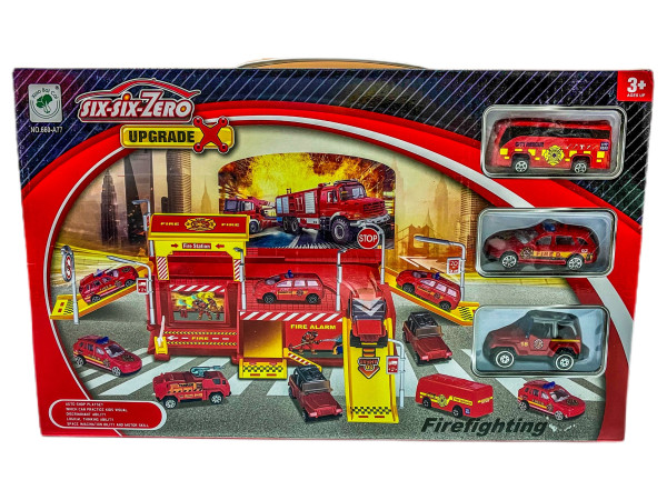 Feuerwehr Parkhaus Set WB, ca. 39x28x6cm