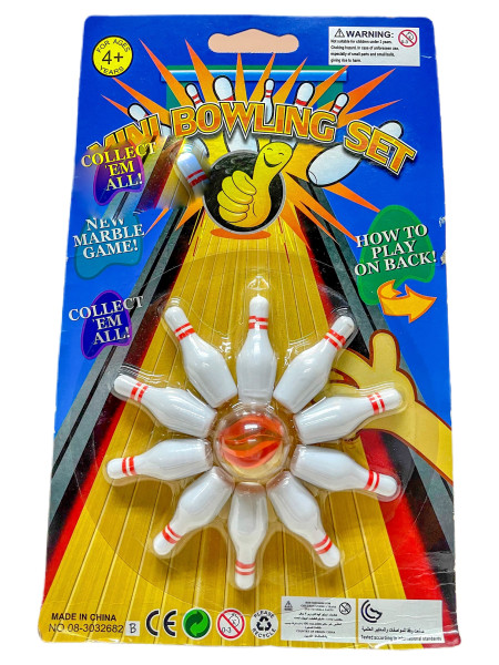 Bowling Set mit 1 Murmel AK Karte ca. 23x15cm