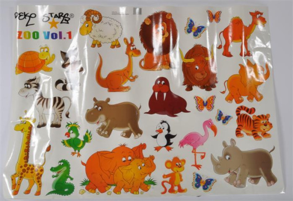 Sticker "Zoo Animals" ca. 98x69 cm