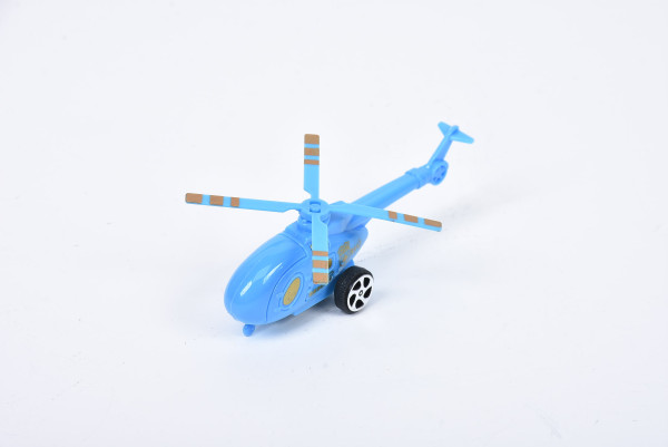 Helikopter mit Rückzug farbl. sort. OPP ca. 10x8cm