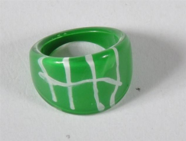 Ring Glasdesign farbl. sort. OPP, ca. 1,5x1,5 cm