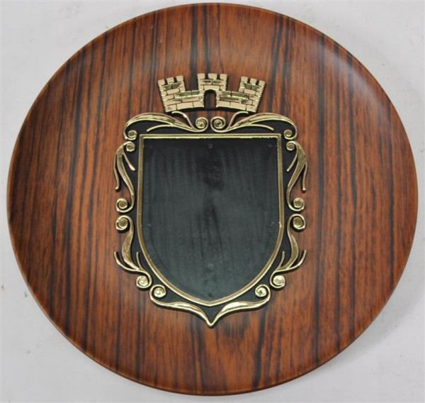 Wandteller m. Wappen D: ca. 22,5 cm