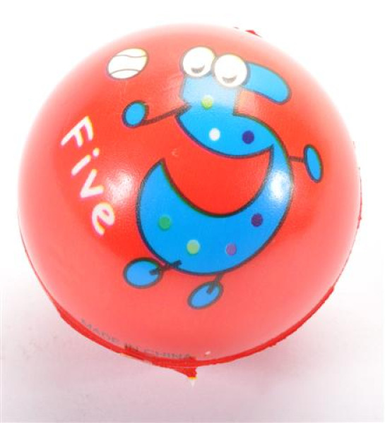 Ball "Große Zahlen" farbl. sort. OPP, ca. 6,3 cm Durchm.
