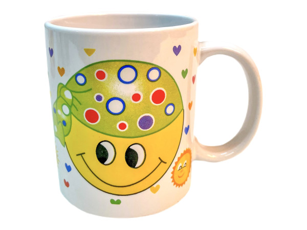 Becher Smile 4fach sort. ca. 10x9,8cm
