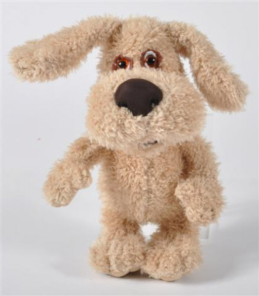 Plüsch Hund beige ca. 22x12x10 cm