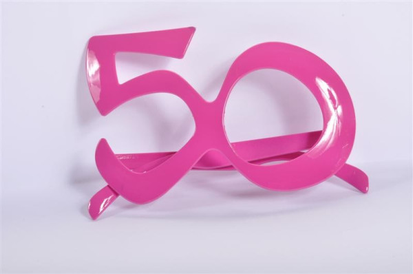 Geburtstagsbrille "50" rosa