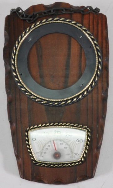 Holzbild mit Thermometer ca. 21x12,5cm