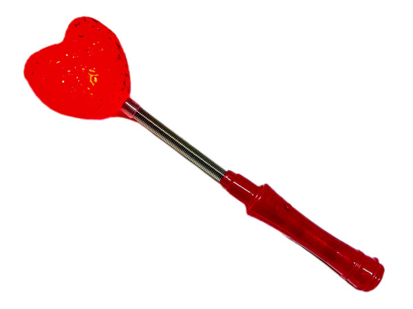 Herz auf Stab blinkend OPP, ca. 23x6cm mit Batterie