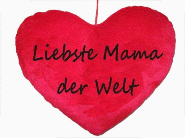 Herzkissen Liebste Mama der Welt PB, ca. 25 cm