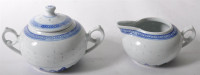 Reiskorn-Porzellan, Zucker- u. Milchset Reiskorn-Porzellan, Zucker- u. Milchset