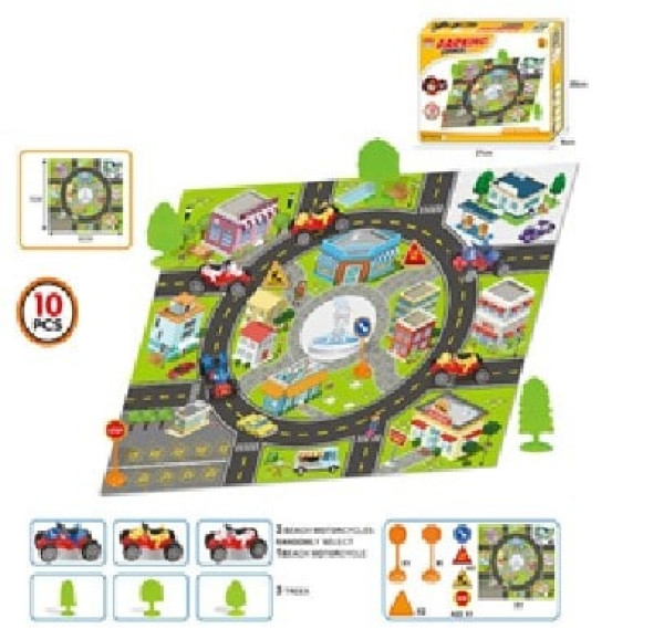 Fahrzeug Spielset incl. großer Spielmatte GK ca.27x20cm