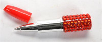 Kugelschreiber Lippenstift m. Strass 4farb. s.
 DIS, ca. 9cm Kugelschreiber Lippenstift m. Strass 4farb. s.
 DIS, ca. 9cm