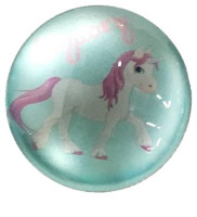 Magnet Einhorn rund sort.
 AK, Durchm. ca 4 cm Magnet Einhorn rund sort.
 AK, Durchm. ca 4 cm