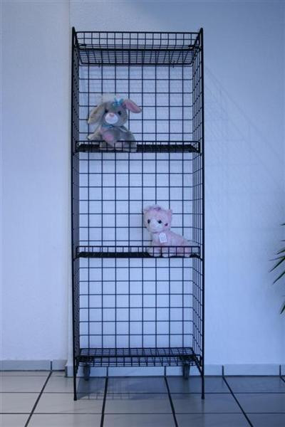 Drahtgitterständer m.2Rollen BB, ca. 170x60 cm , schwarz