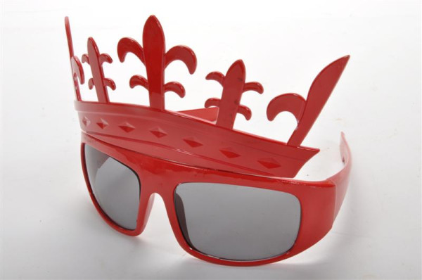 Brille Krone 3farb. sort. OPP, ca. 17x10cm