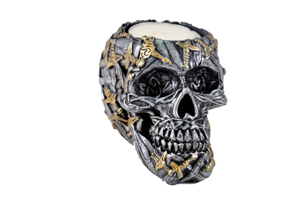Teelichthalter Totenkopf BB ca. 10x9x6,5cm
