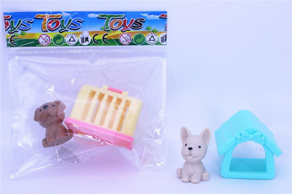 Tiere mit Korb/Haus sort. OPP ca. 5x4cm