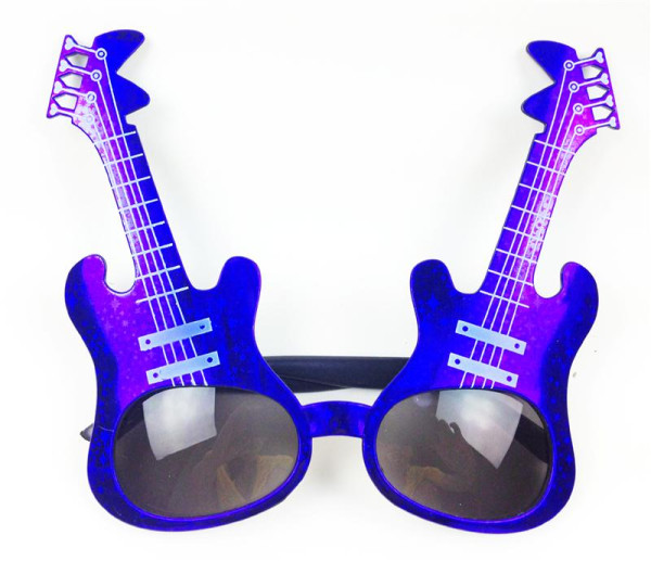 Brille Gitarre farblich sort. OPP, ca. 15,5x15cm