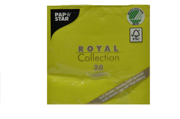 Servietten Pap Star limonengrün 25x25cm 20Stück Pack Sorte 26